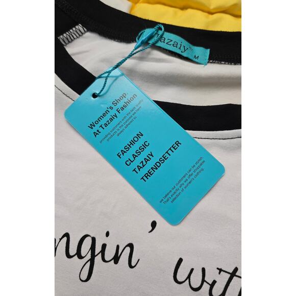 Hangin' with My Gnomies Christmas Shirt 3/4 Sleeve- Women's Size Medium - Picture 3 of 4